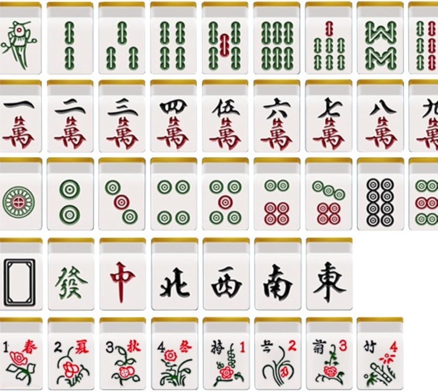 麻雀家庭用クリスタルアクリル麻雀 144 【マップ】 彫刻タイル